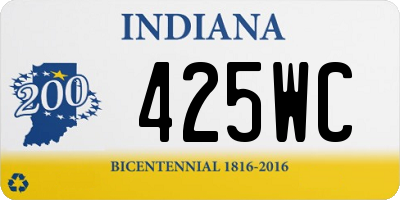 IN license plate 425WC