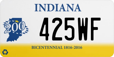 IN license plate 425WF