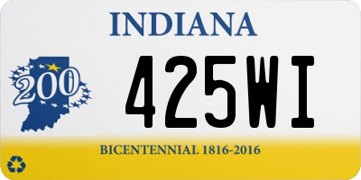IN license plate 425WI