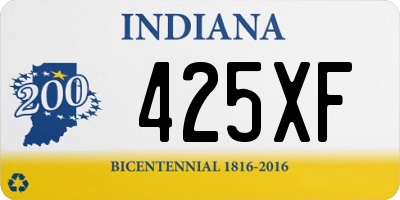 IN license plate 425XF