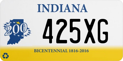 IN license plate 425XG