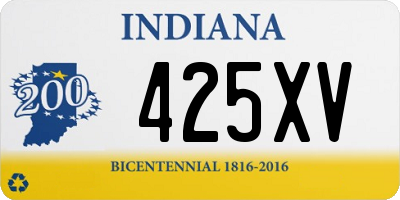 IN license plate 425XV