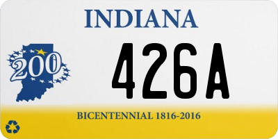 IN license plate 426A