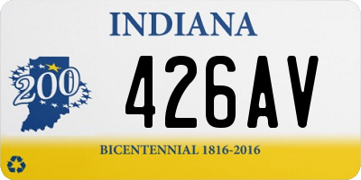 IN license plate 426AV