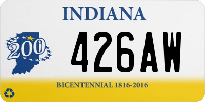 IN license plate 426AW