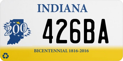 IN license plate 426BA