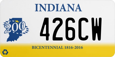 IN license plate 426CW