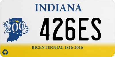 IN license plate 426ES