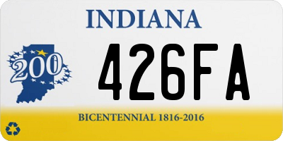 IN license plate 426FA