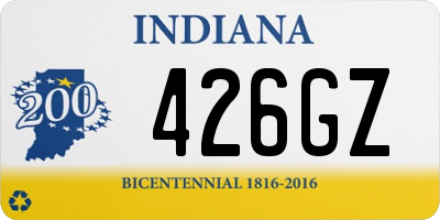 IN license plate 426GZ
