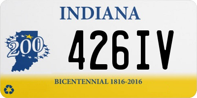 IN license plate 426IV