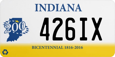 IN license plate 426IX