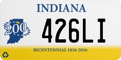 IN license plate 426LI