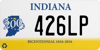 IN license plate 426LP