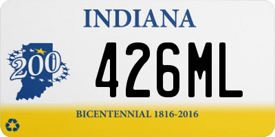 IN license plate 426ML