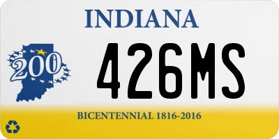 IN license plate 426MS