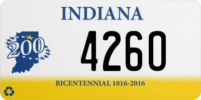 IN license plate 426O