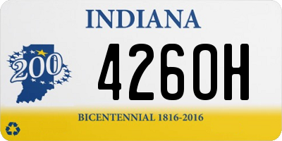 IN license plate 426OH