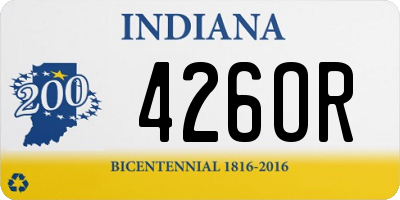 IN license plate 426OR