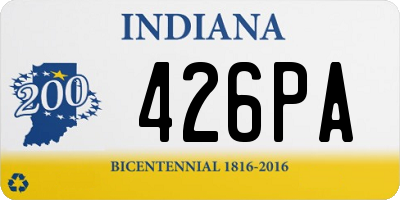 IN license plate 426PA