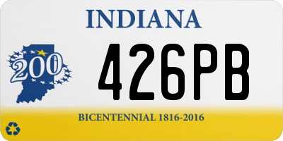 IN license plate 426PB