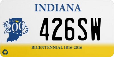 IN license plate 426SW