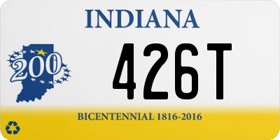 IN license plate 426T