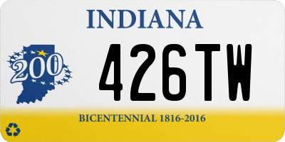 IN license plate 426TW