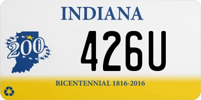 IN license plate 426U