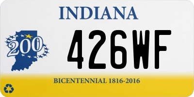 IN license plate 426WF