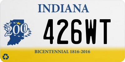 IN license plate 426WT