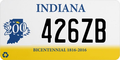 IN license plate 426ZB