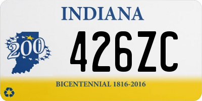 IN license plate 426ZC