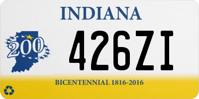 IN license plate 426ZI