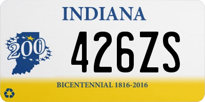 IN license plate 426ZS