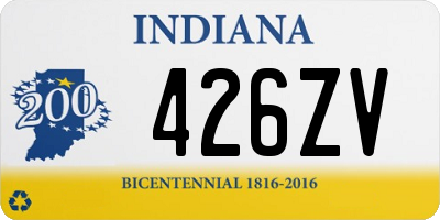 IN license plate 426ZV