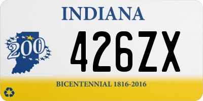 IN license plate 426ZX