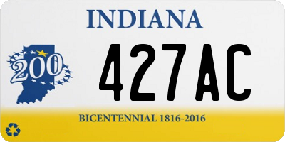 IN license plate 427AC