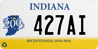 IN license plate 427AI