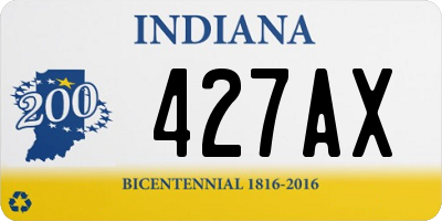 IN license plate 427AX