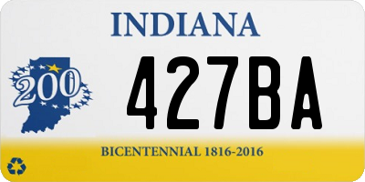 IN license plate 427BA