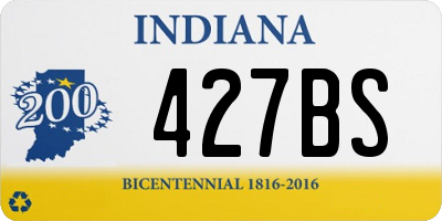 IN license plate 427BS