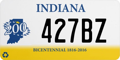 IN license plate 427BZ