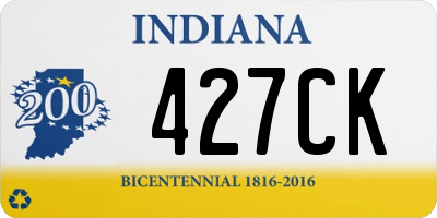 IN license plate 427CK