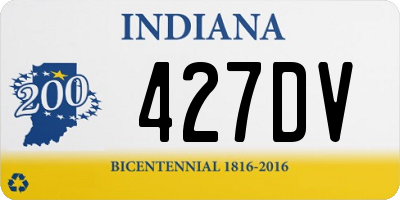 IN license plate 427DV