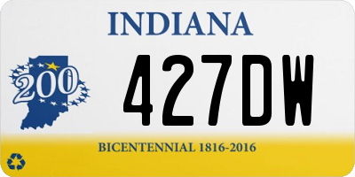 IN license plate 427DW