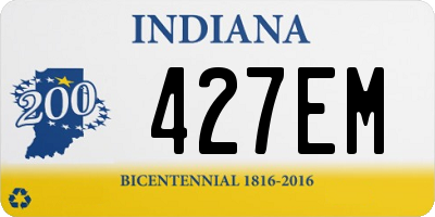 IN license plate 427EM