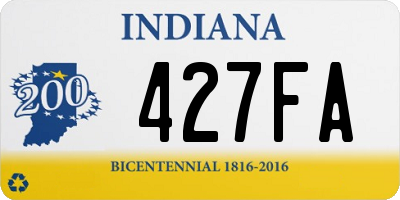 IN license plate 427FA