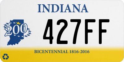 IN license plate 427FF