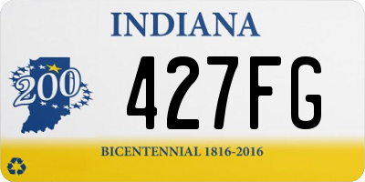 IN license plate 427FG